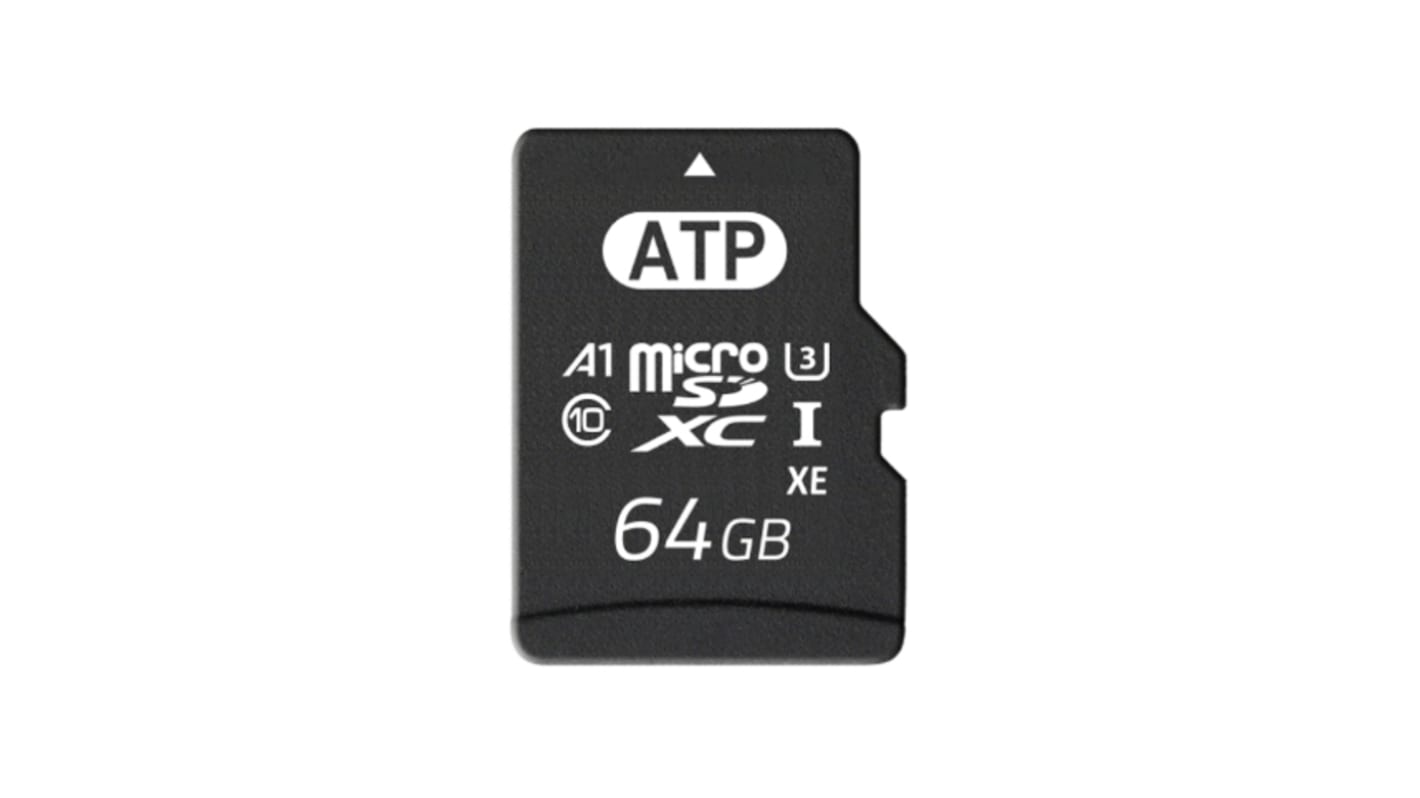 ATP MicroSDXC Micro SD Karte 64 GB Class 10, U3, UHS-I Industrieausführung