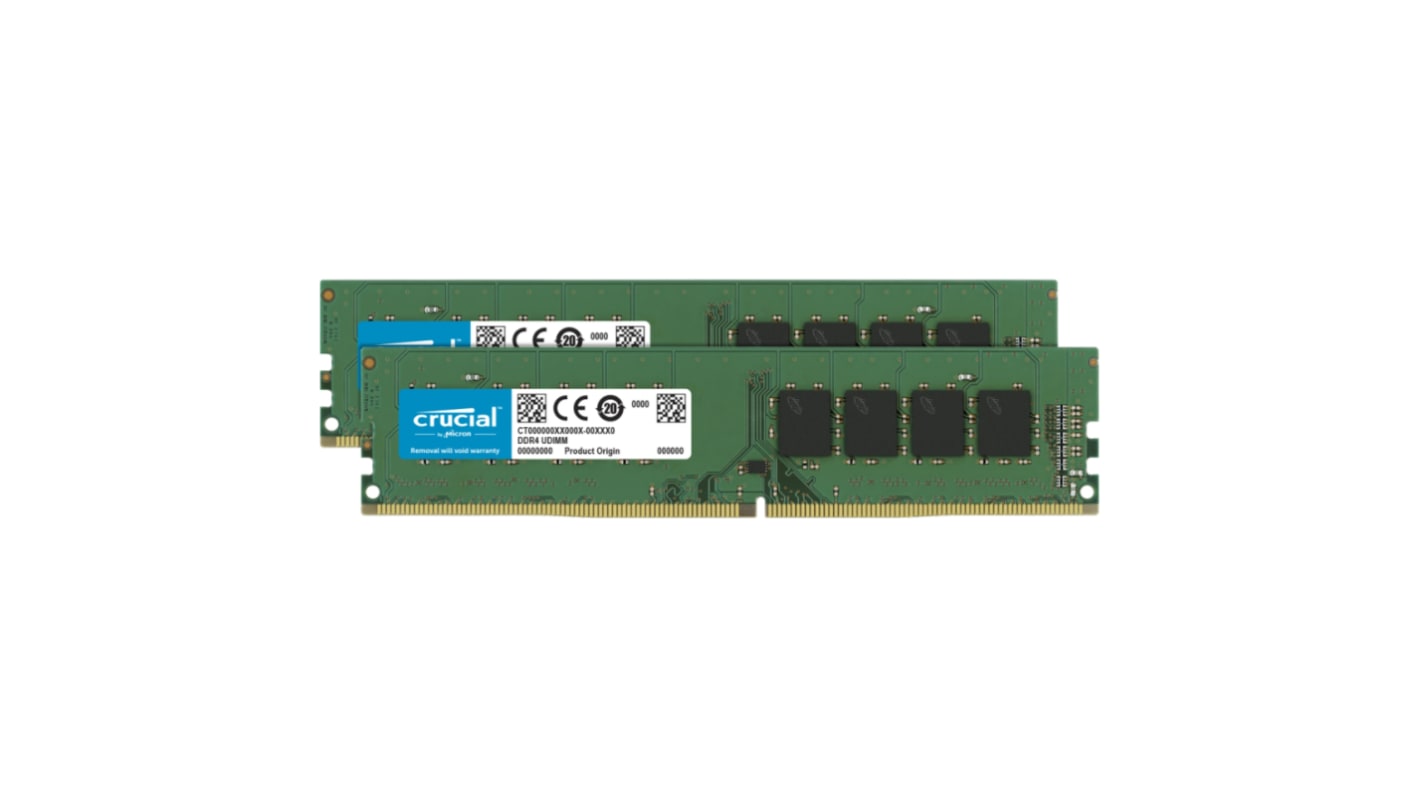 Crucial 16 GB DDR4 Desktop RAM, 3200MHz, UDIMM, 1.2V