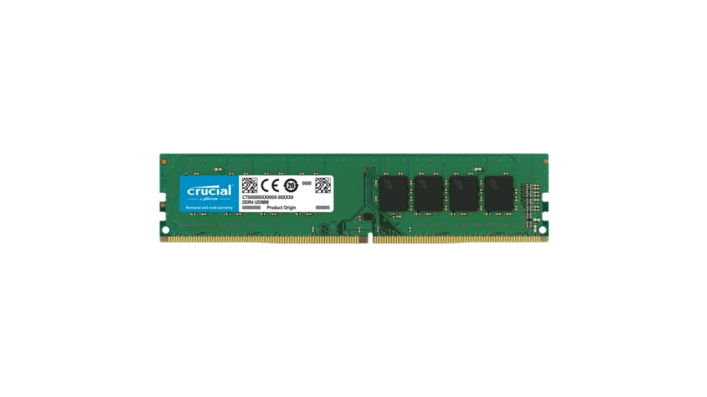 Crucial 32 GB DDR4 Desktop RAM, 2666MHz, UDIMM, 1.2V