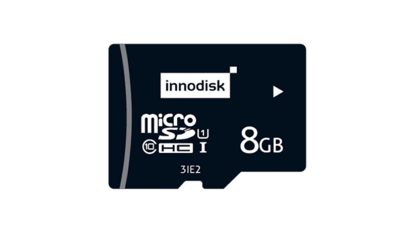 InnoDisk 8 GB Industrial MicroSDHC Micro SD Card, Class 10, U1, UHS-I