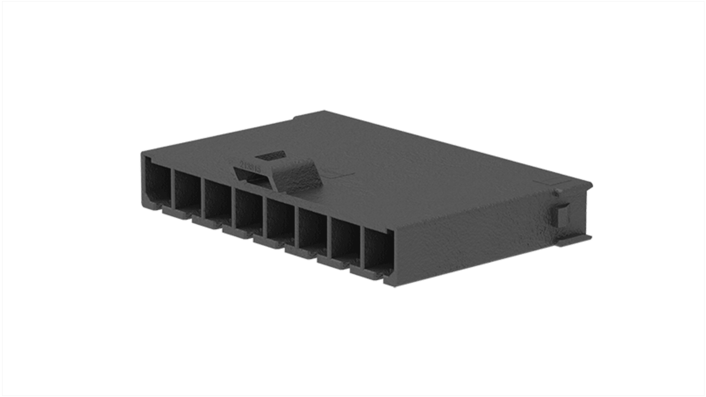 Molex, 213815 Plug Crimp Connector Housing, 5.7mm Pitch, 8 Way, 1 Row Right Angle
