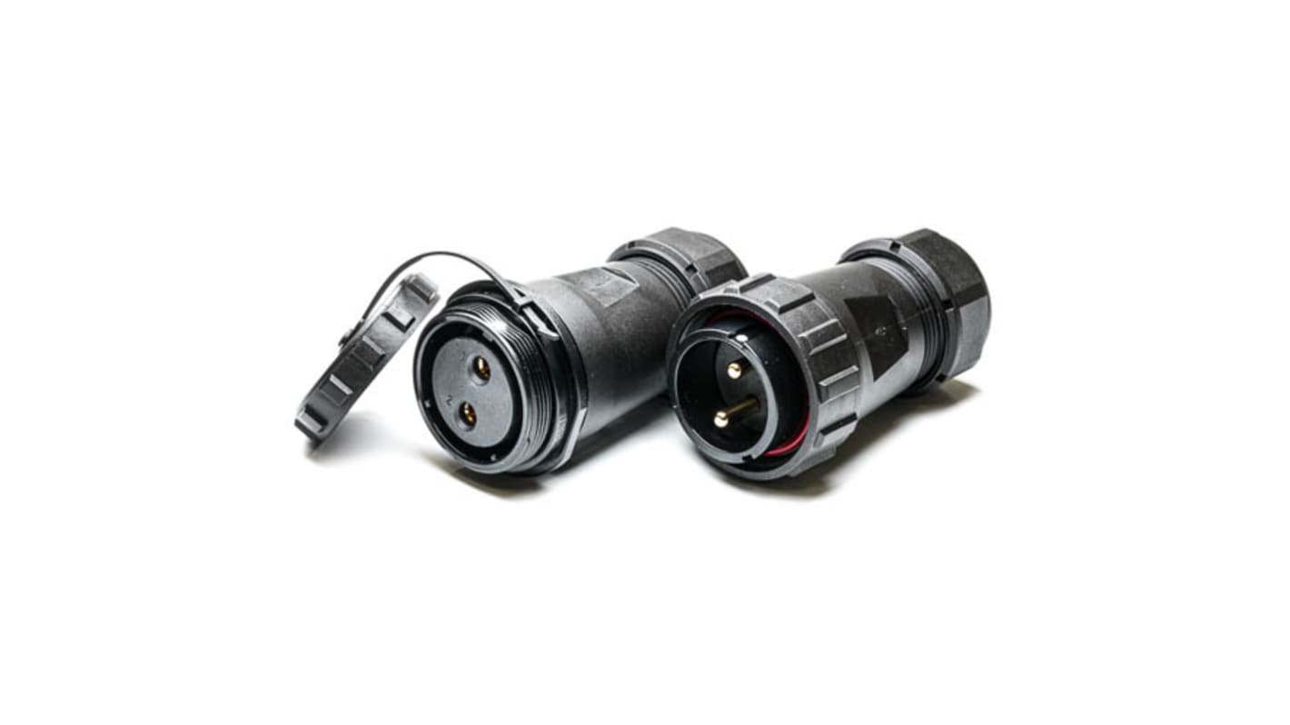 RS PRO Circular Connector, 2 Contacts, Cable MountPlug and Socket, Male and Female Contacts, IP68