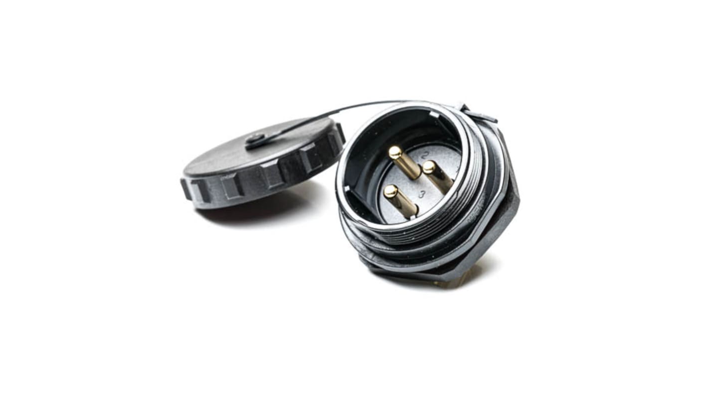 RS PRO Circular Connector, 3 Contacts, Rear Mount, Socket, Male, IP68