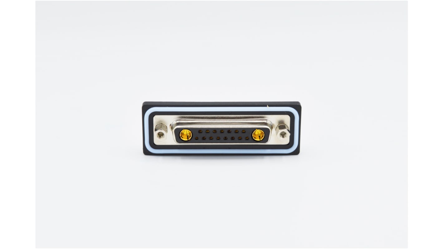Norcomp CDF 25 Way Right Angle Solder D-sub Connector Socket, 2.77mm Pitch, with 4-40 Boardlocks