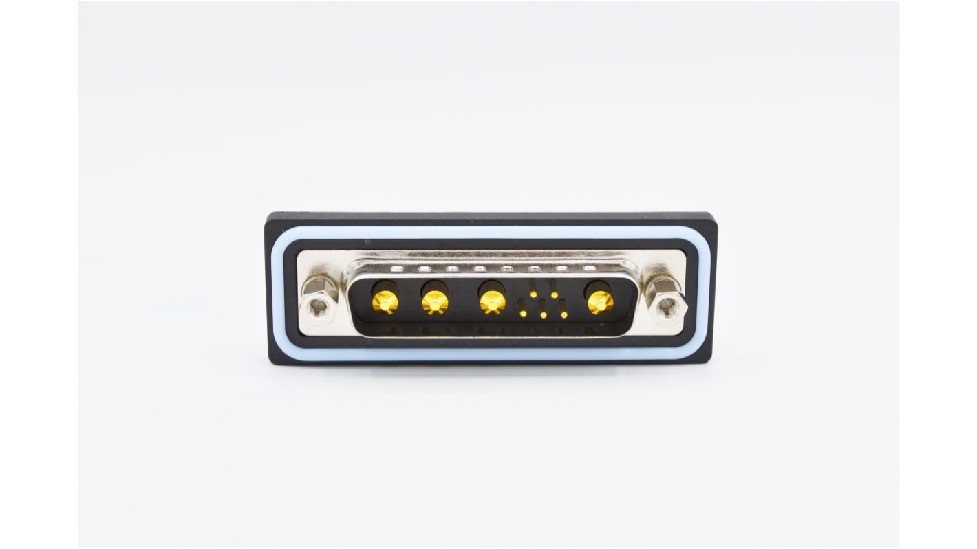 Norcomp DB25针公插, 直角, PCB安装, CDF系列