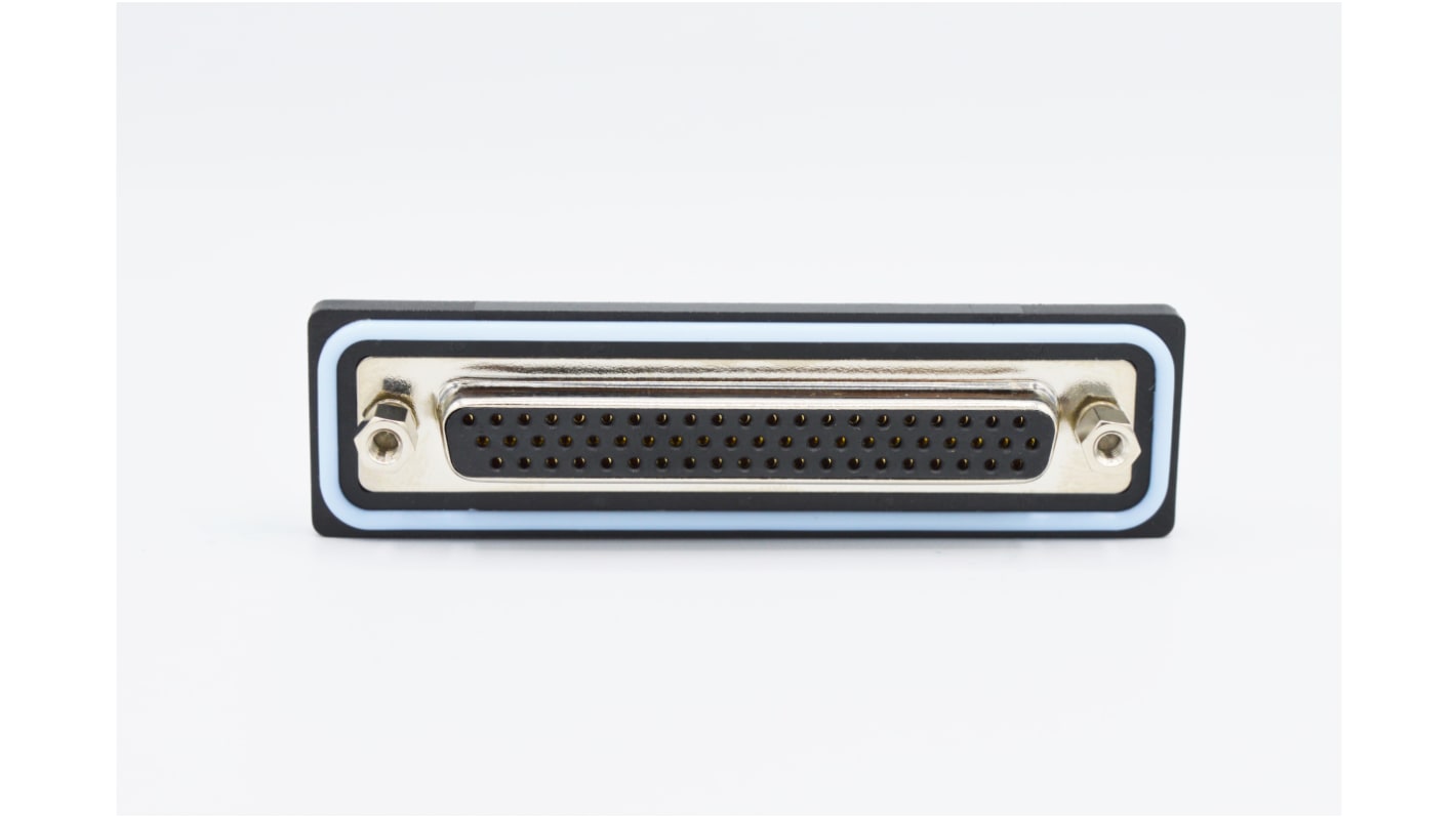 Norcomp HDF 62 Way Solder D-sub Connector Socket, 2.41mm Pitch, with 4-40 Screw Locks