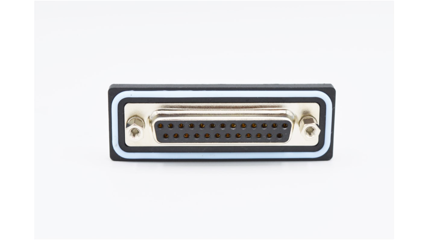 Norcomp DB25针母座, 直角, PCB安装, SDF系列