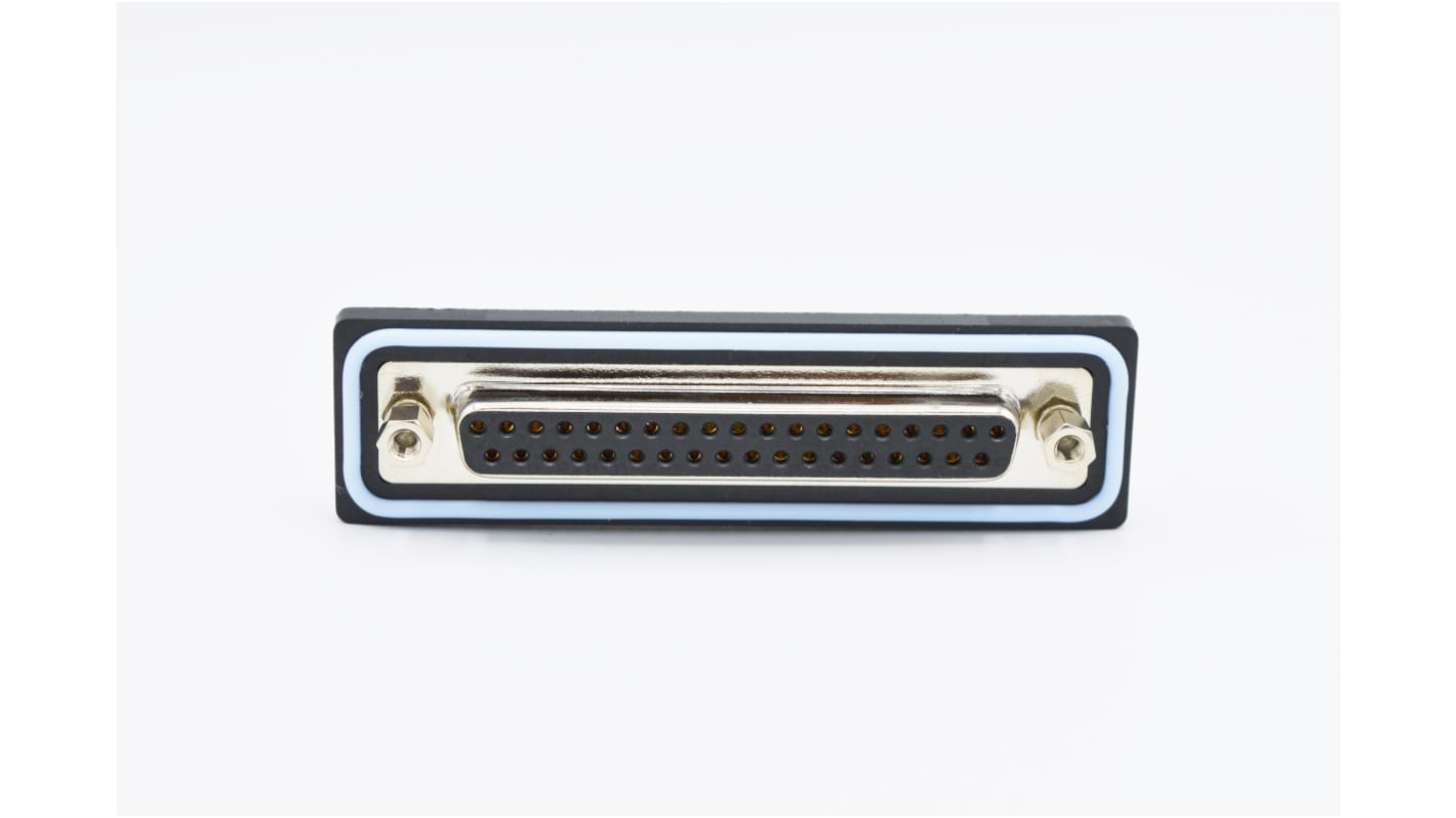 Norcomp SDF 37 Way Right Angle D-sub Connector Socket, 2.77mm Pitch, with 4-40 Screw Locks, Threaded Inserts