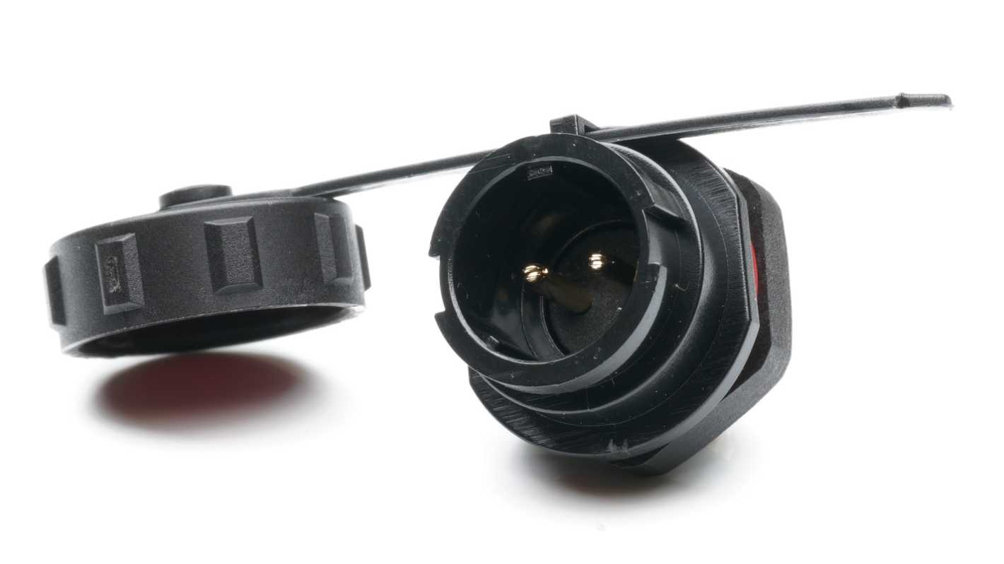 Conector circular RS PRO hembra de 2 vías macho, Montaje frontal, IP67