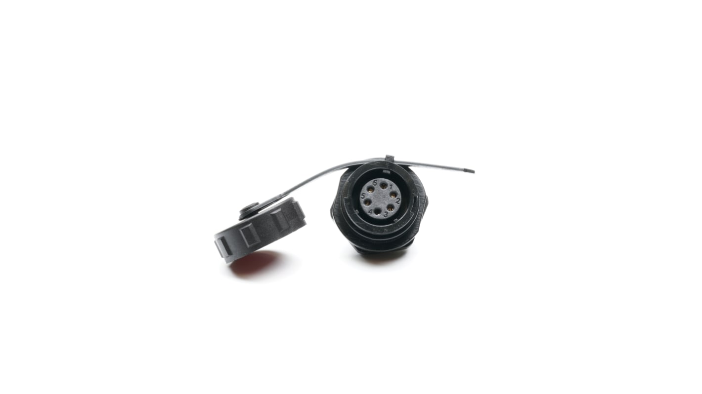 Connecteur circulaire RS PRO, Standard, 6 contacts, Montage avant, raccordement A souder