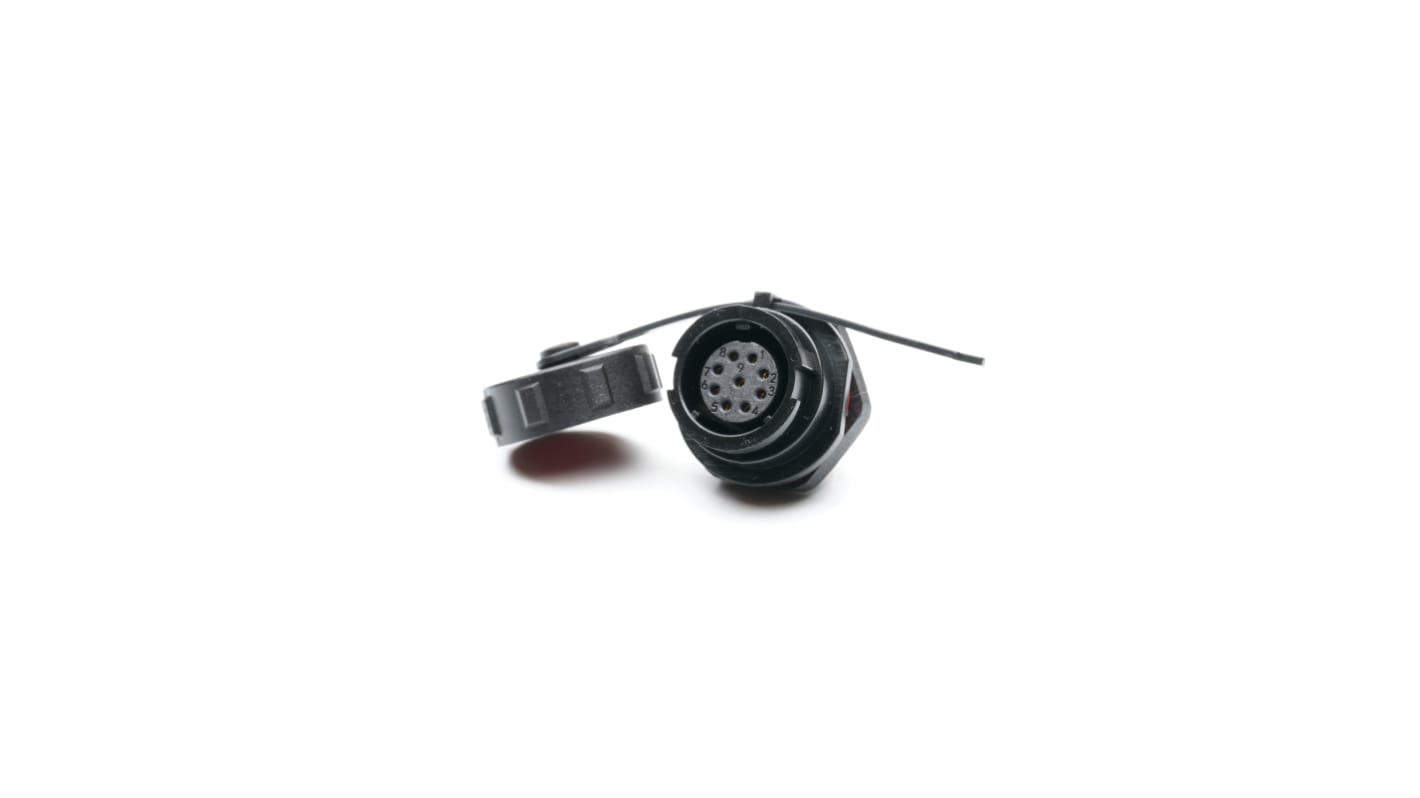 Conector circular RS PRO hembra de 9 vías hembra, Montaje frontal, IP67