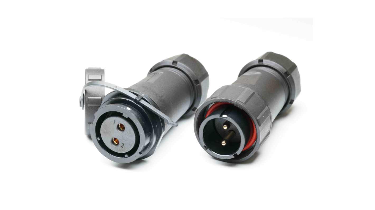 RS PRO Circular Connector, 2 Contacts, Cable MountPlug and Socket, Male and Female Contacts, IP67