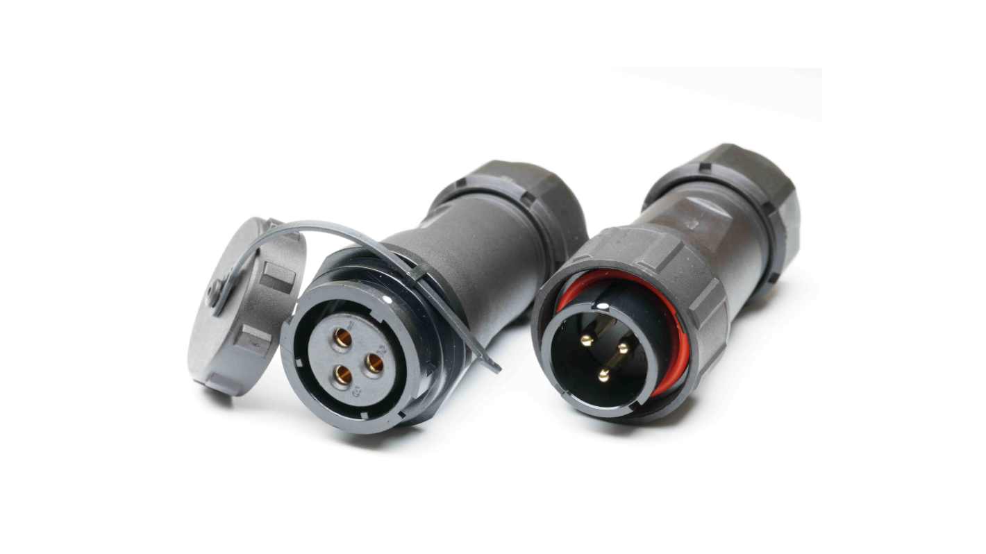 RS PRO Circular Connector, 3 Contacts, Cable MountPlug and Socket, Male and Female Contacts, IP67