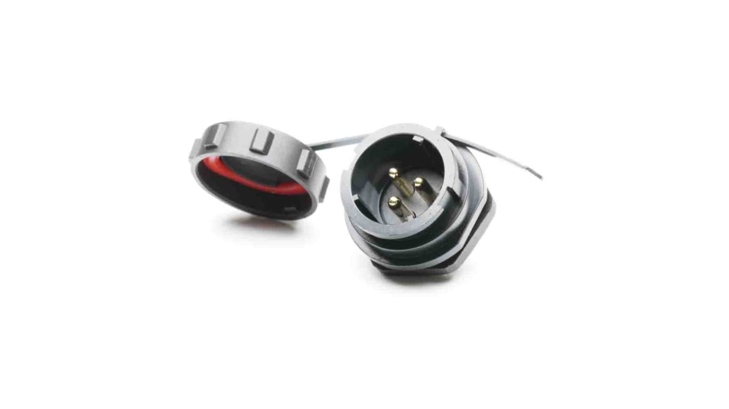 RS PRO Circular Connector, 3 Contacts, Front Mount, Socket, Male, IP67