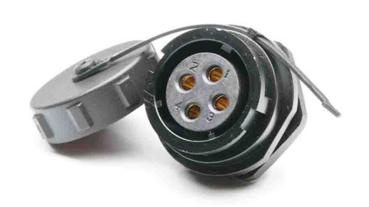 Connettore circolare RS PRO, femmina, Standard, 4 poli, Montaggio anteriore