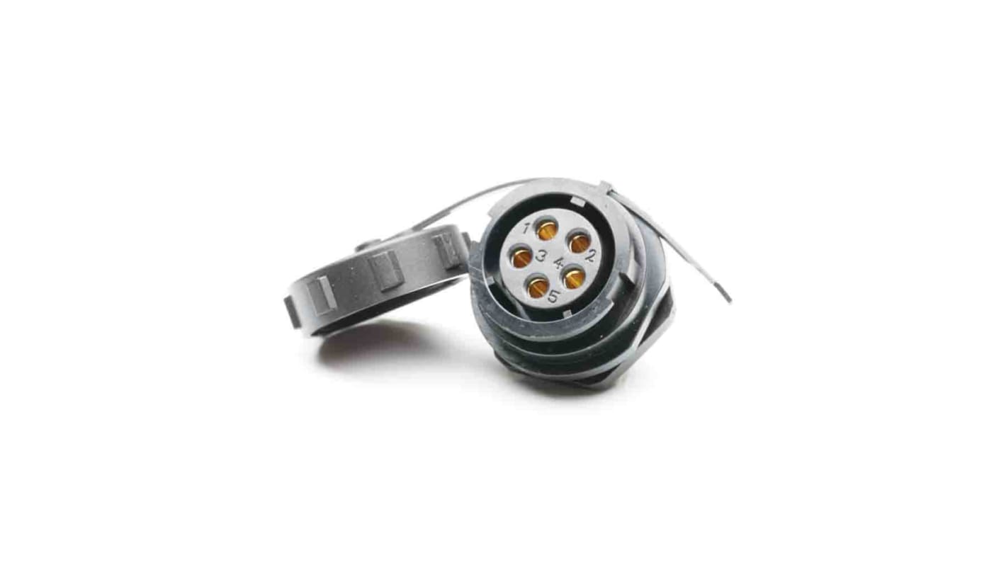 Connecteur circulaire RS PRO, Standard, 5 contacts, Montage avant, raccordement A souder