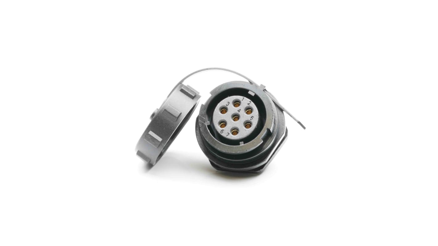 Connecteur circulaire RS PRO, Standard, 7 contacts, Montage avant, raccordement A souder