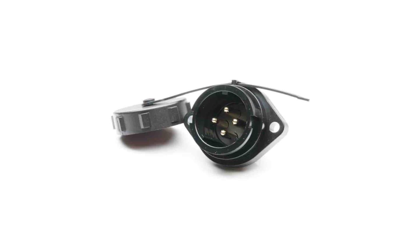 RS PRO Circular Connector, 4 Contacts, Flange Mount, Socket, Male, IP67