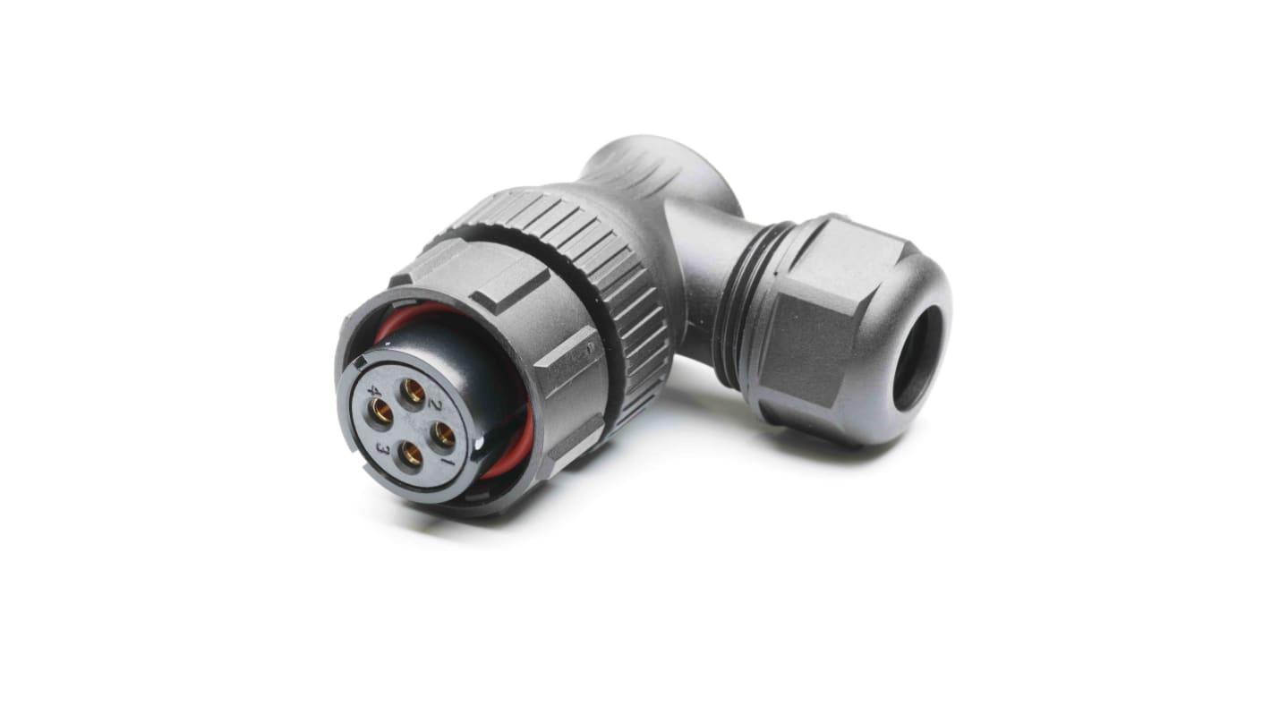 Connettore circolare RS PRO, maschio, Standard, 4 poli, Montaggio su cavo