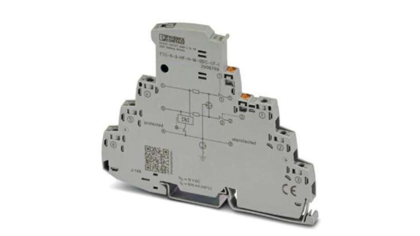 Phoenix Contact Surge Protector, 20kA, DIN Rail Mount