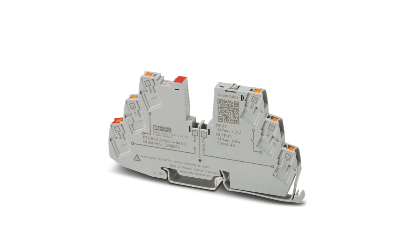 Disjoncteur électronique Phoenix Contact, 8A, 24V, 1 canal, Montage rail DIN, PTCB