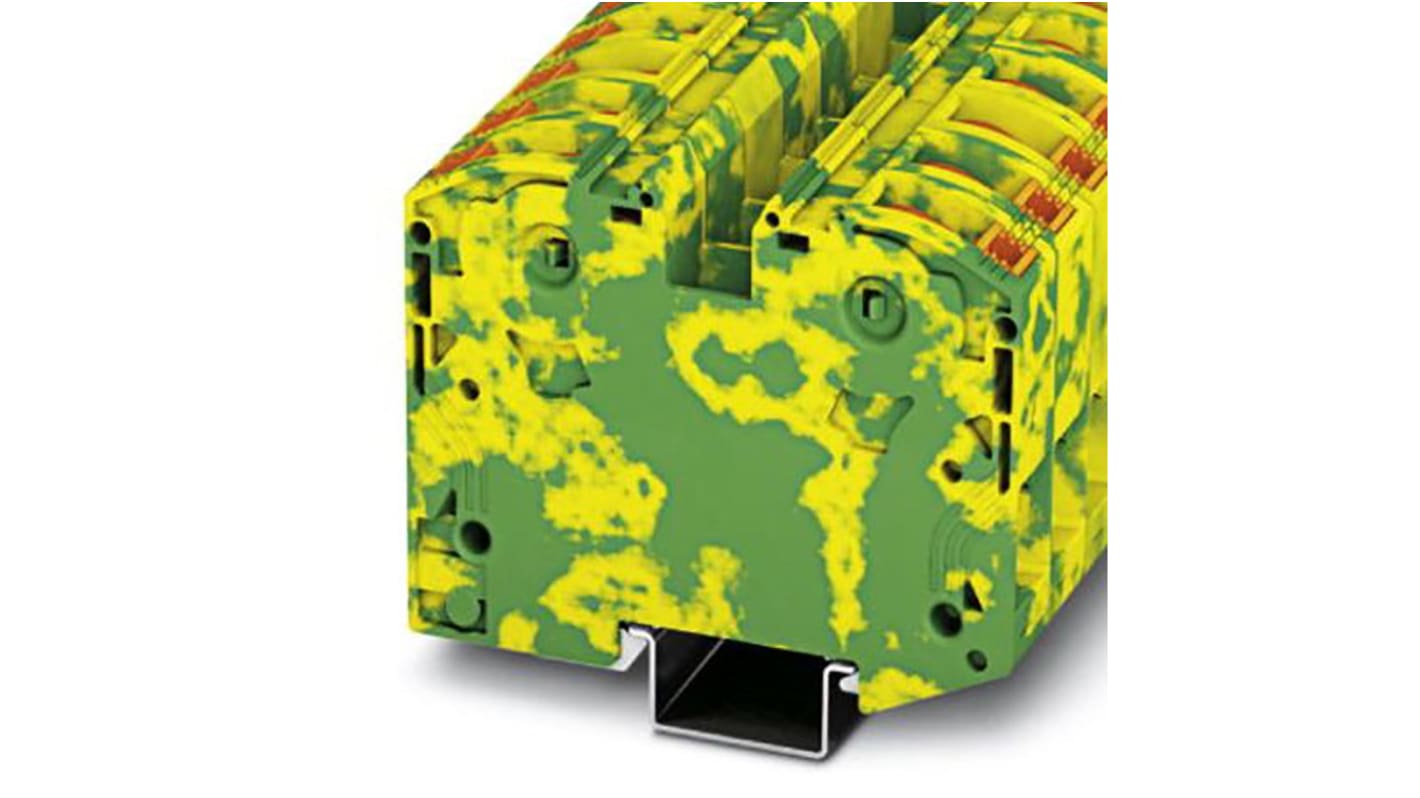 Phoenix Contact 3212066 PTPOWER 35 Series Green, Yellow, 35mm², Push In Termination