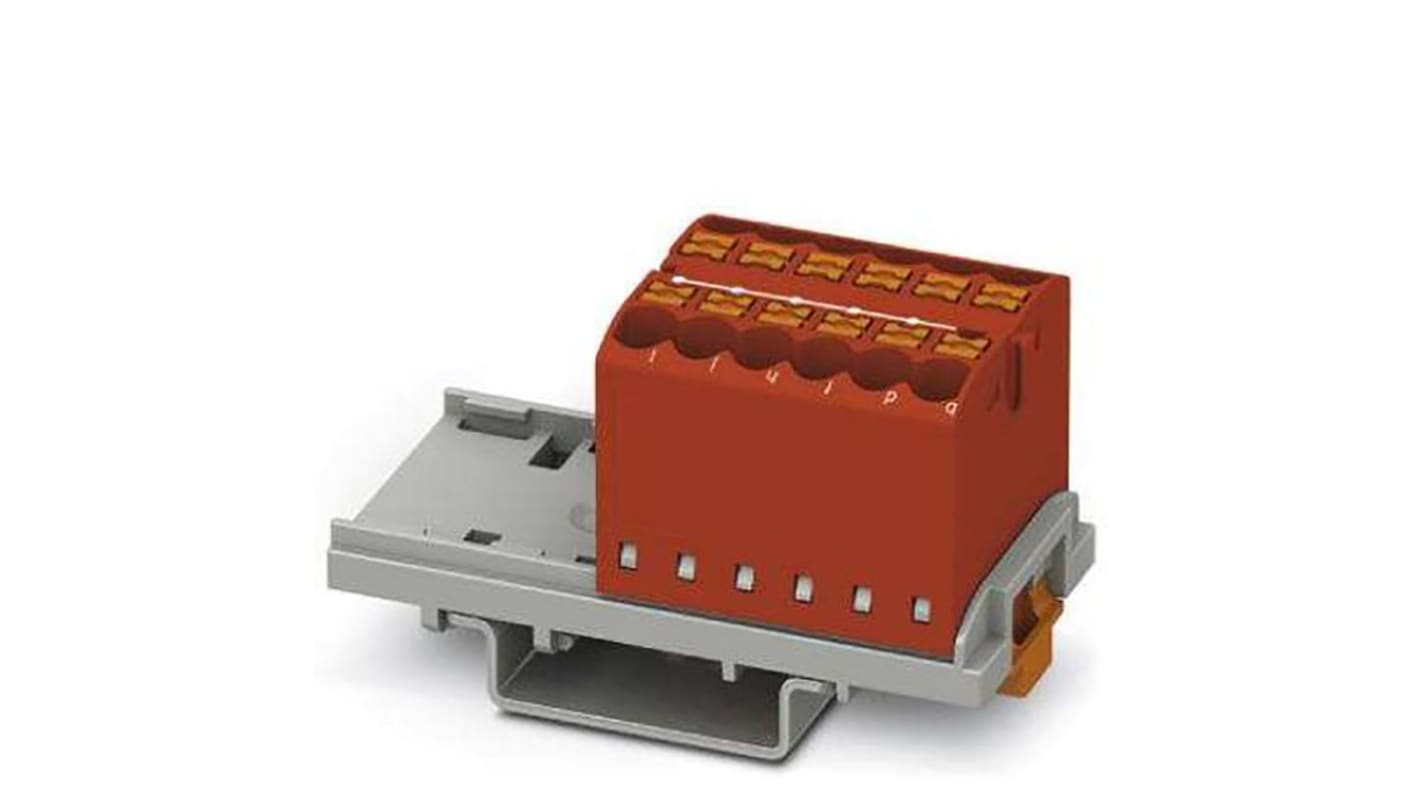 Bloque de distribución, 12 vías, 24A, 690 V