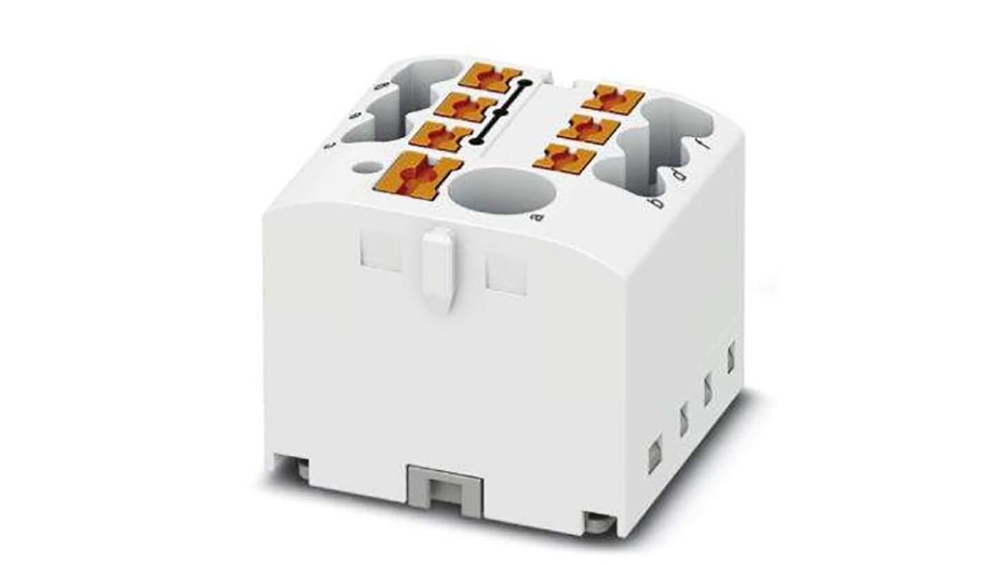 Phoenix Contact Distribution Block, 7 Way, 4mm², 24A, 450 V, White