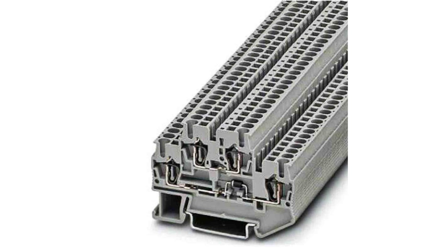 Phoenix Contact 1047533 5, STTB 2 Series Grey, 0.08 → 4mm², Spring Cage Termination