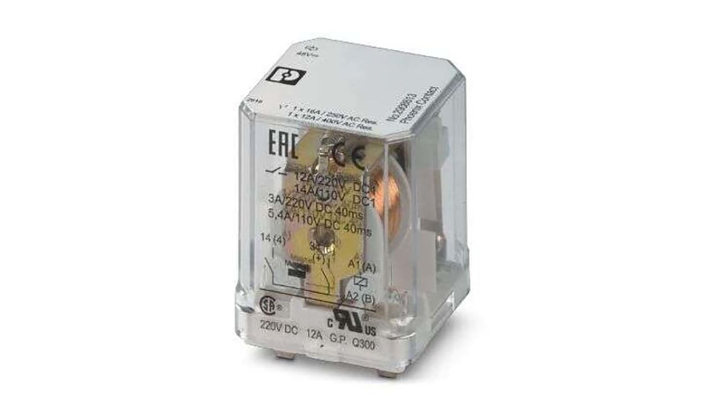 Relais de puissance Phoenix Contact REL-PR1- 48DC/1/MB, bobine 48V c.c. Rail DIN