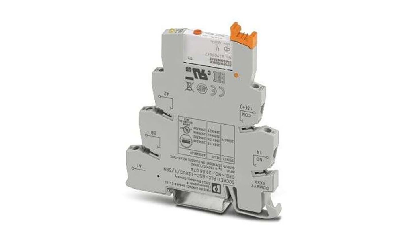 Relé modular Phoenix Contact PLC-RSC-120UC/ 1AU/MS/SEN, SPST, 120V ac, 3A, para carril DIN