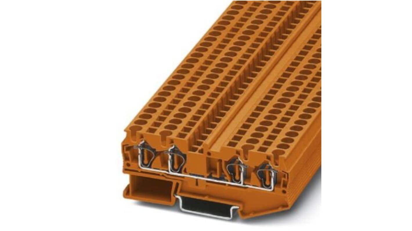 Phoenix Contact ST 4-QUATTRO OG Series Orange Feed Through Terminal Block, 0.08 → 6mm², ATEX, IECEx