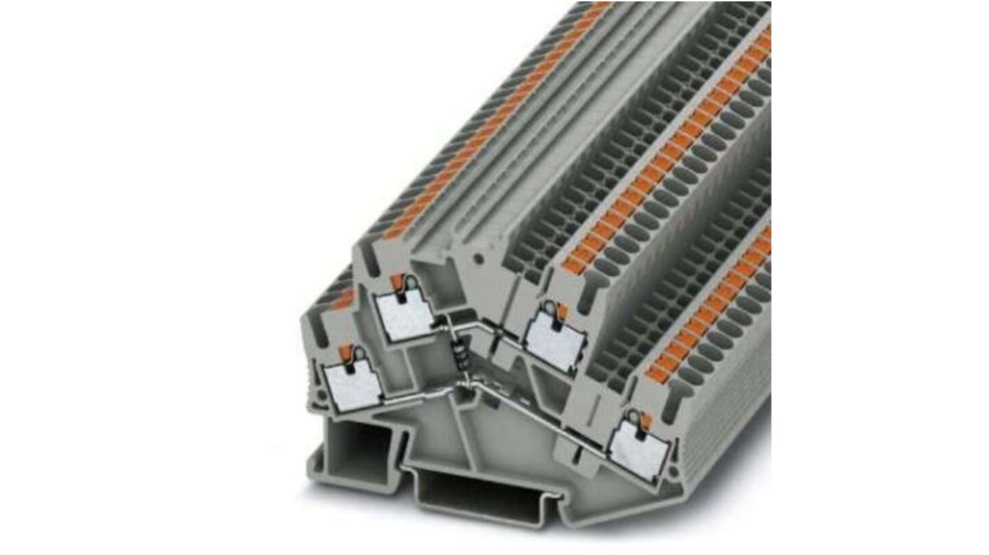 Phoenix Contact 1026165 PTTBS 2.5-DIO/O-U CUS Series Grey, 0.14 → 4mm², Push In Termination