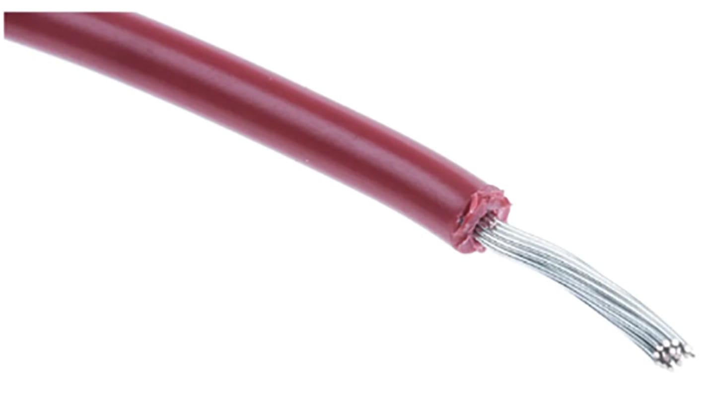 RS PRO Red 0.75 mm² Hook Up Wire, 18 AWG, 7/0.4 mm, 100m, SR-PVC Insulation