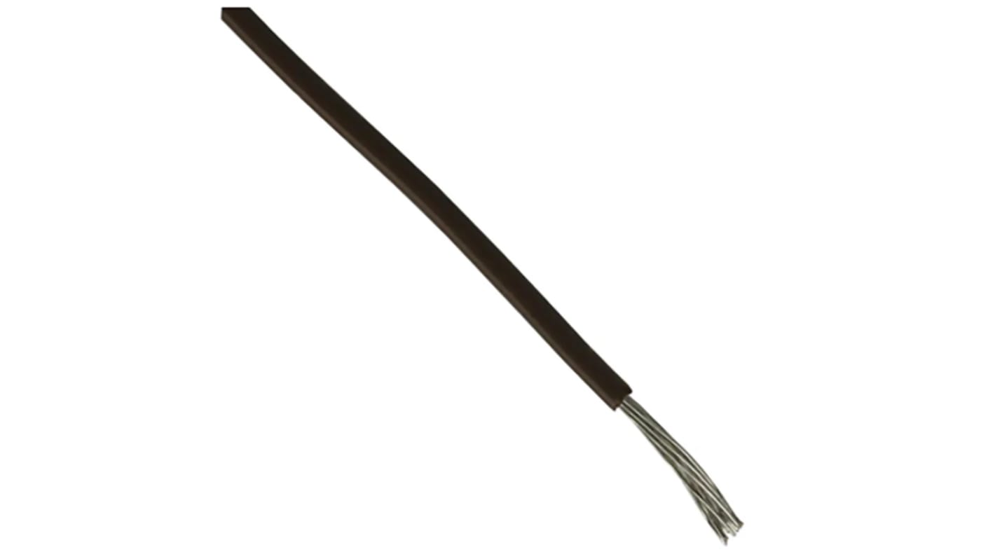 RS PRO Black 0.33mm² Hook Up Wire, 22 AWG, 7/0.25 mm, 100m, PVC Insulation