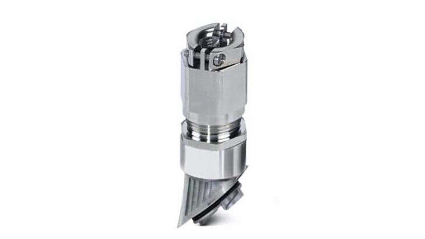 Phoenix Contact  HC-B-GTRS Series Silver Nickel Plated Brass Cable Gland, M25 Thread, 9mm min., 17mm max., IP66, IP67