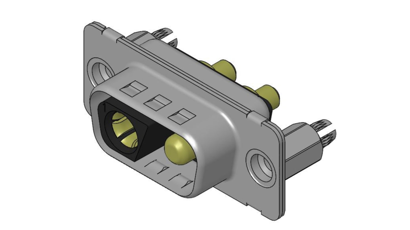 FCT from Molex 173107 2 Way D-sub Connector Socket, 6.86mm Pitch, with 4-40 Screw Locks