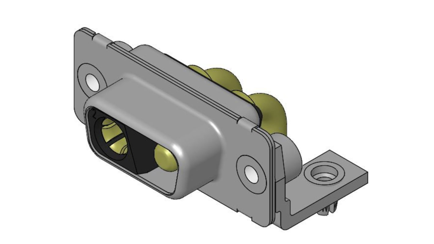 FCT from Molex 173107 2 Way Right Angle D-sub Connector Socket, 6.86mm Pitch, with 4-40 Screw Locks