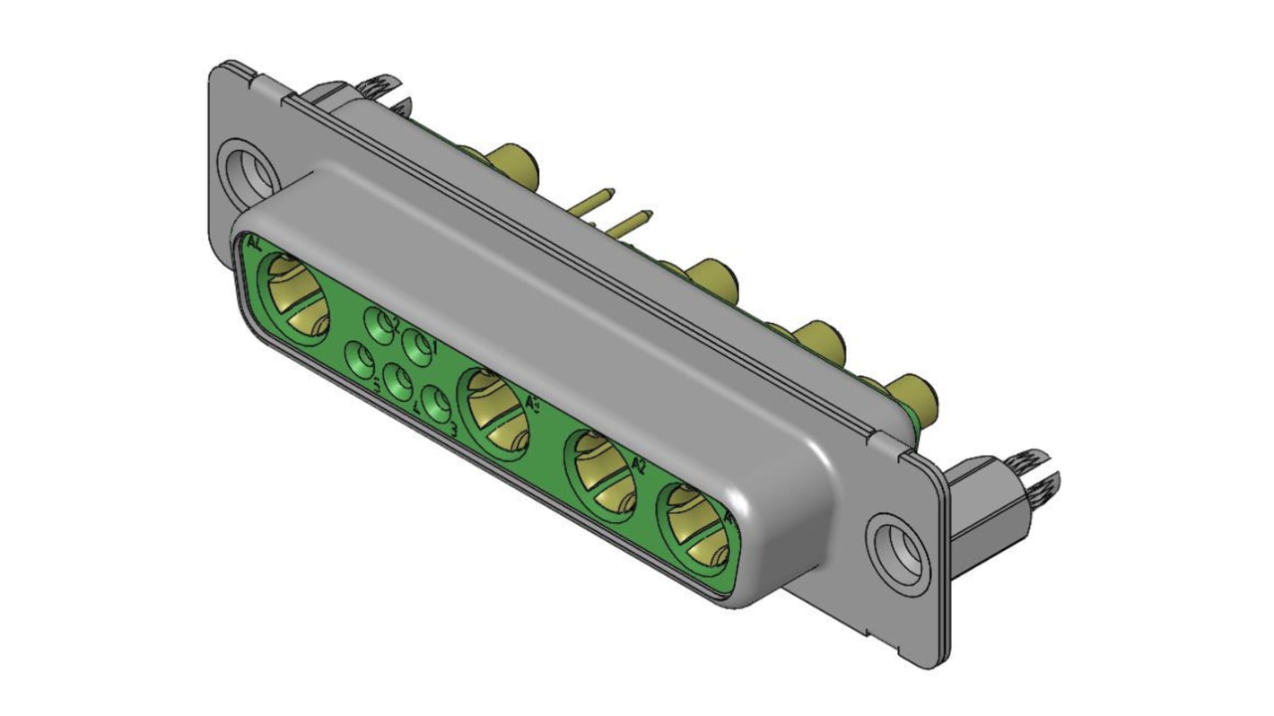 FCT from Molex 173107 9 Way D-sub Connector Socket, 2.74mm Pitch, with 4-40 Screw Locks