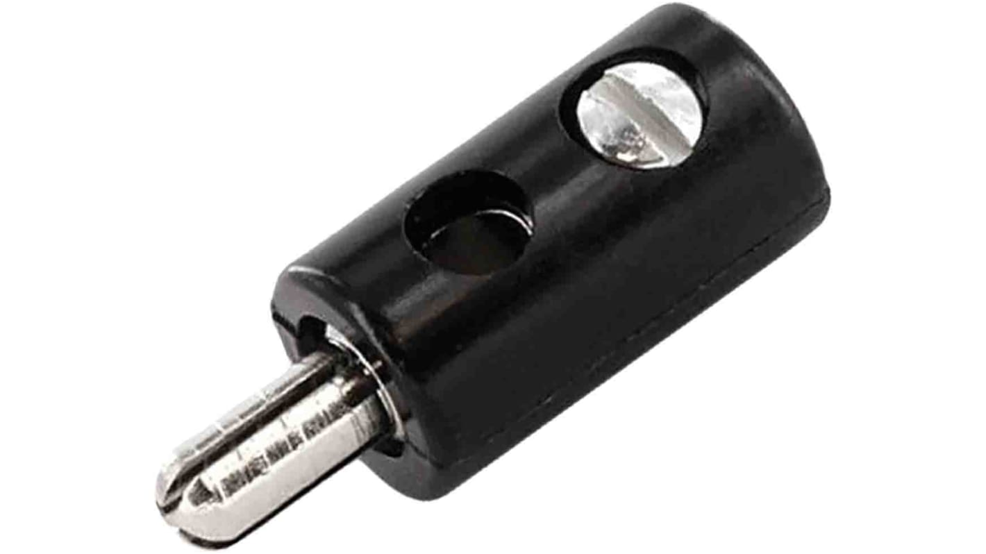 RS PRO Black Male Banana Plug, 32A, 30V, Nickel Plating