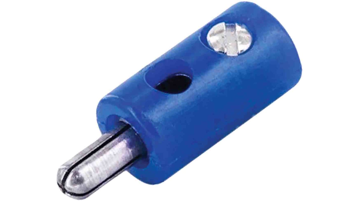 RS PRO Blue Male Banana Plug, 32A, 30V, Nickel Plating