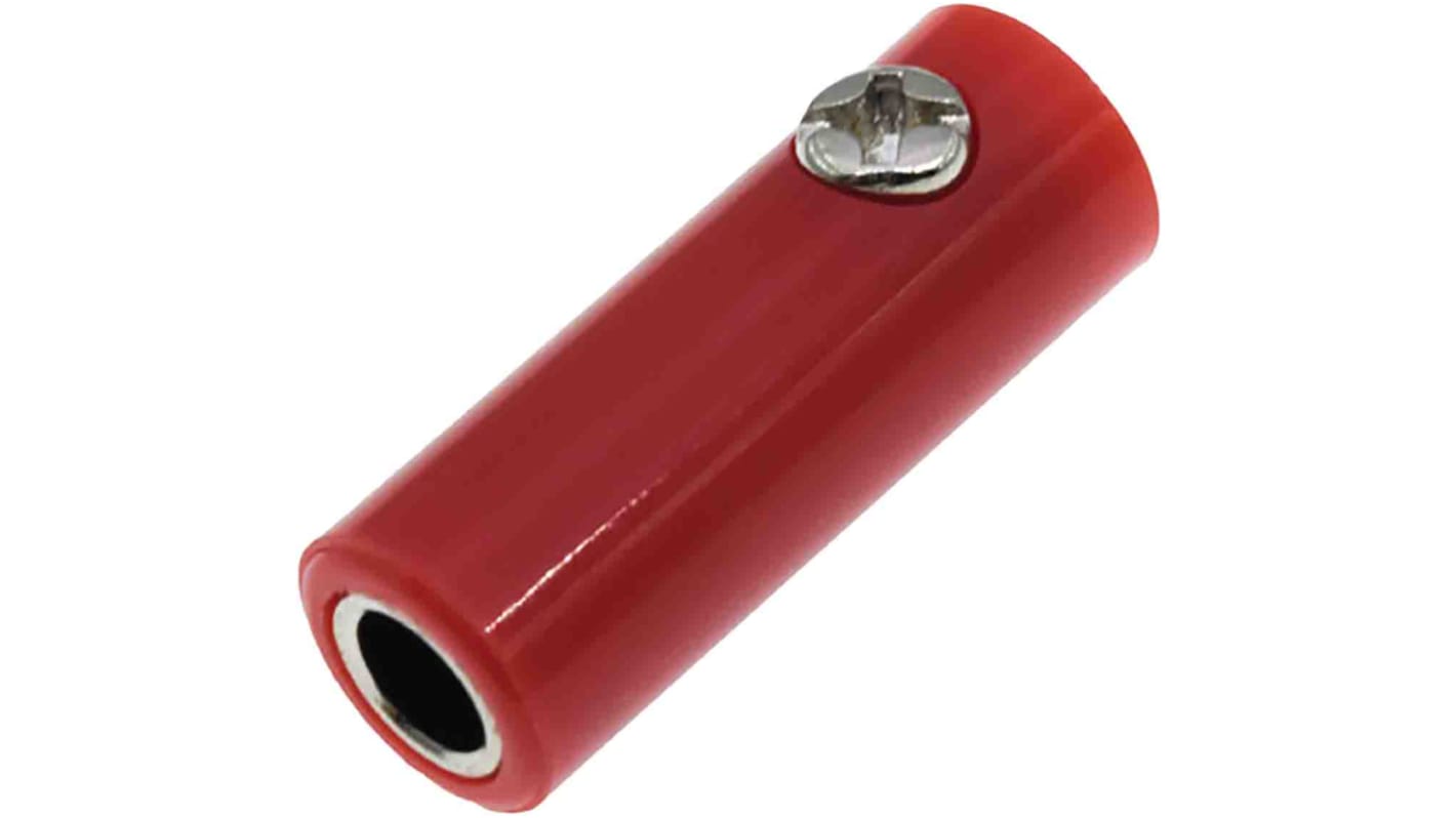 RS PRO Red Female Banana Socket, Screw Termination, 32A, 30V, Nickel Plating