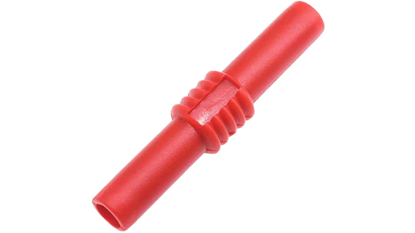 RS PRO Bananensteckerkupplung Rot Messing vernickelt 19A 30V