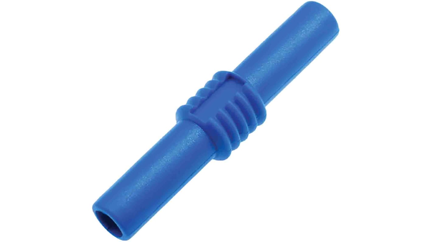 RS PRO Bananensteckerkupplung Blau Messing vernickelt 19A 30V