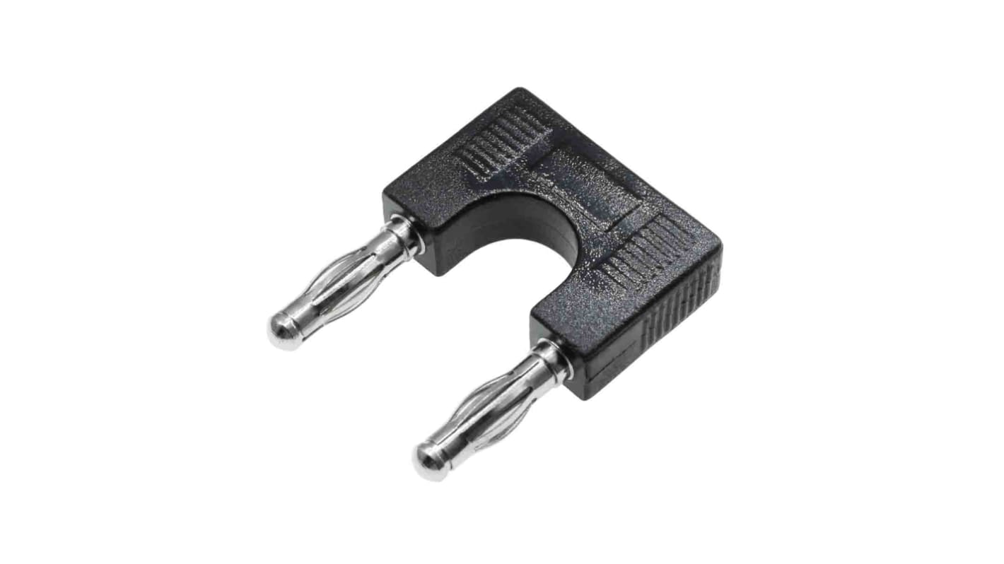RS PRO Black Male Banana Plug, 4 mm Connector, 32A, 30V, Nickel Plating