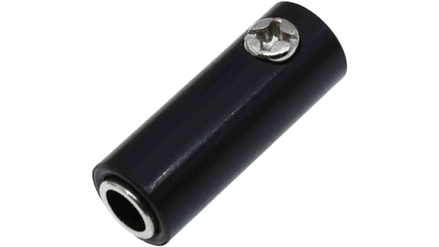 RS PRO Black Female Banana Socket, 4 mm Connector, Screw Termination, 32A, 30V, Nickel Plating