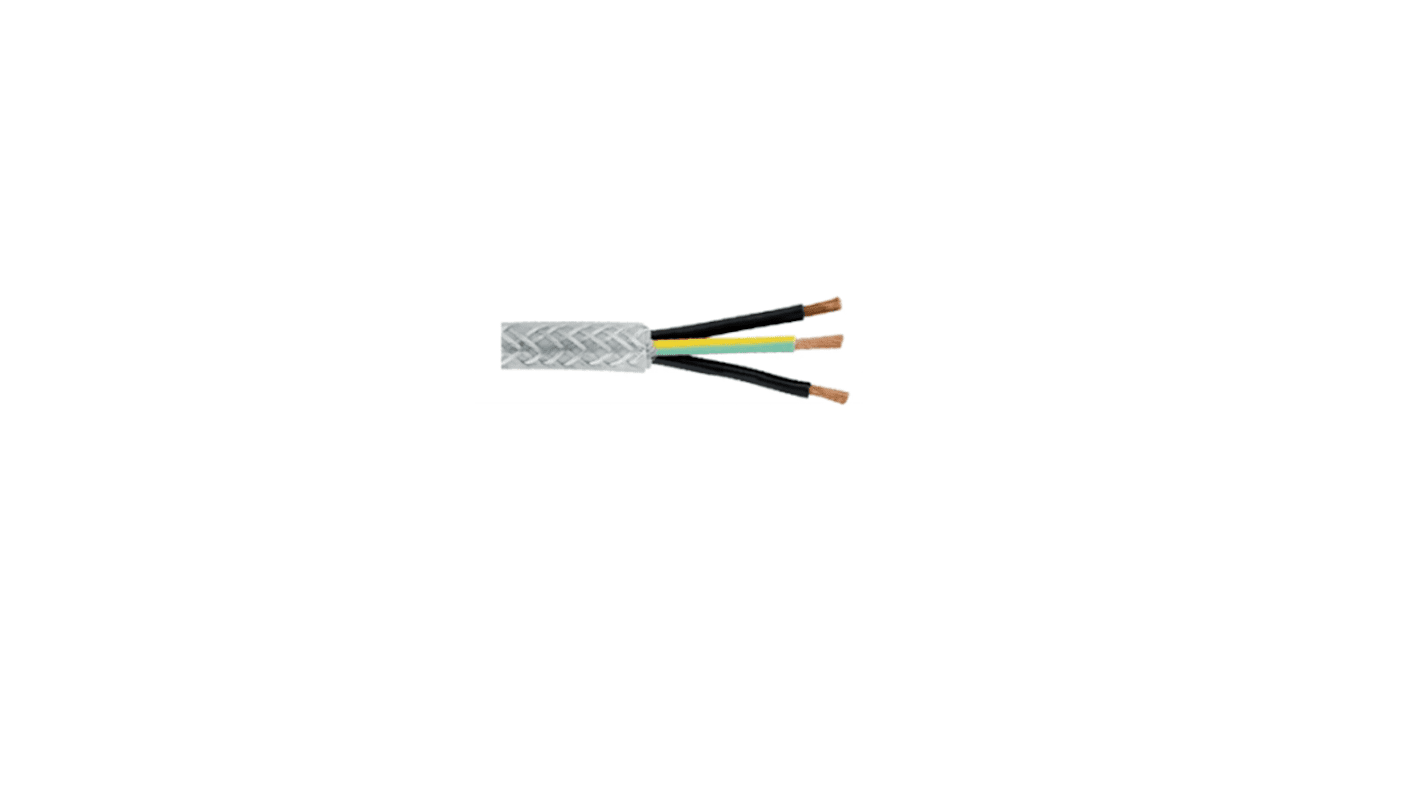 RS PRO Control Cable, 5 Cores, 0.75 mm², SY, Screened, 50m, Transparent PVC Sheath