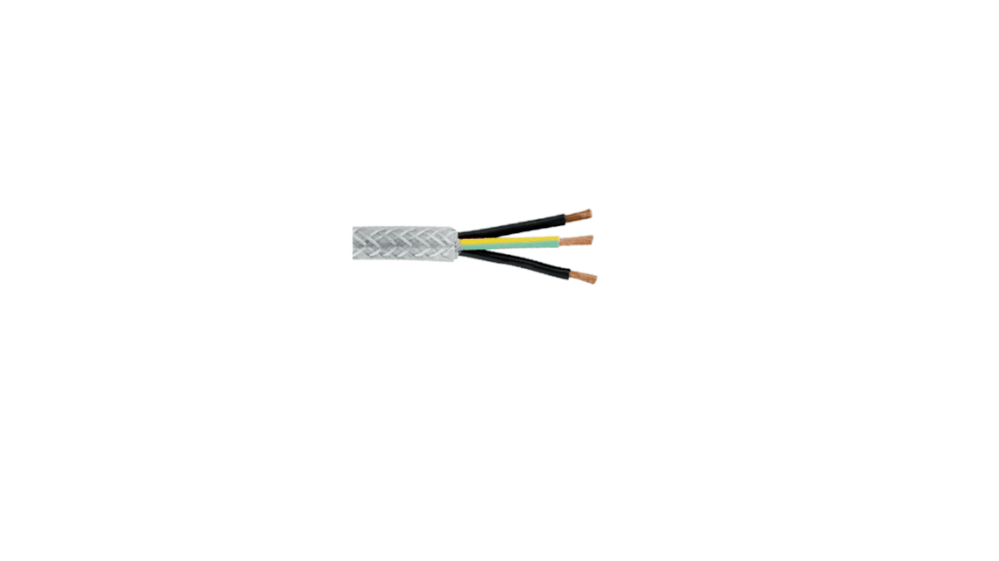 Câble de commande Blindé RS PRO 300/500 V, 4 x 1,5 mm², gaine PVC Transparent, 100m