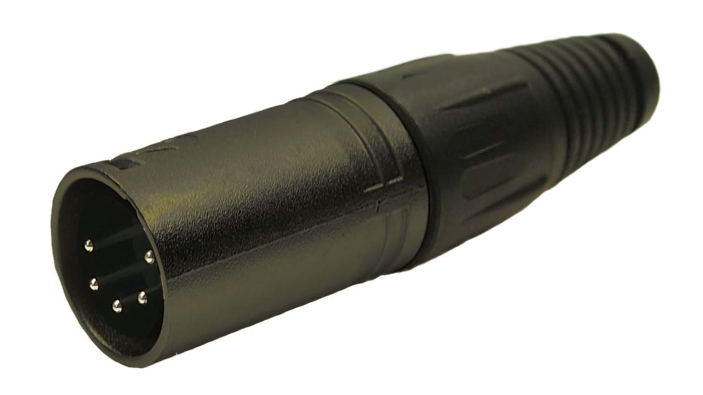 RS PRO Cable Mount XLR Connector, Male, 5 Way, Silver Plating