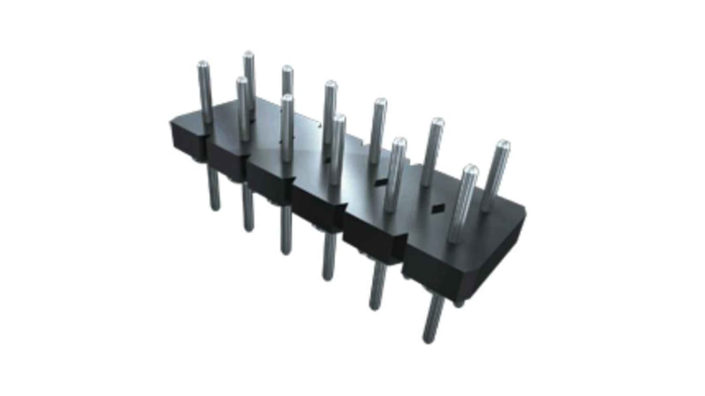 Samtec BDL Series Straight Through Hole Pin Header, 10 Contact(s), 2.54mm Pitch, 2 Row(s), Unshrouded